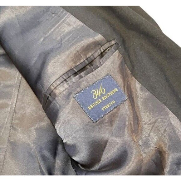 Brooks Brothers 346 Men’s Blazer Blue Sports Coat Wool Blend Stretch Size 44R - Picture 5 of 8